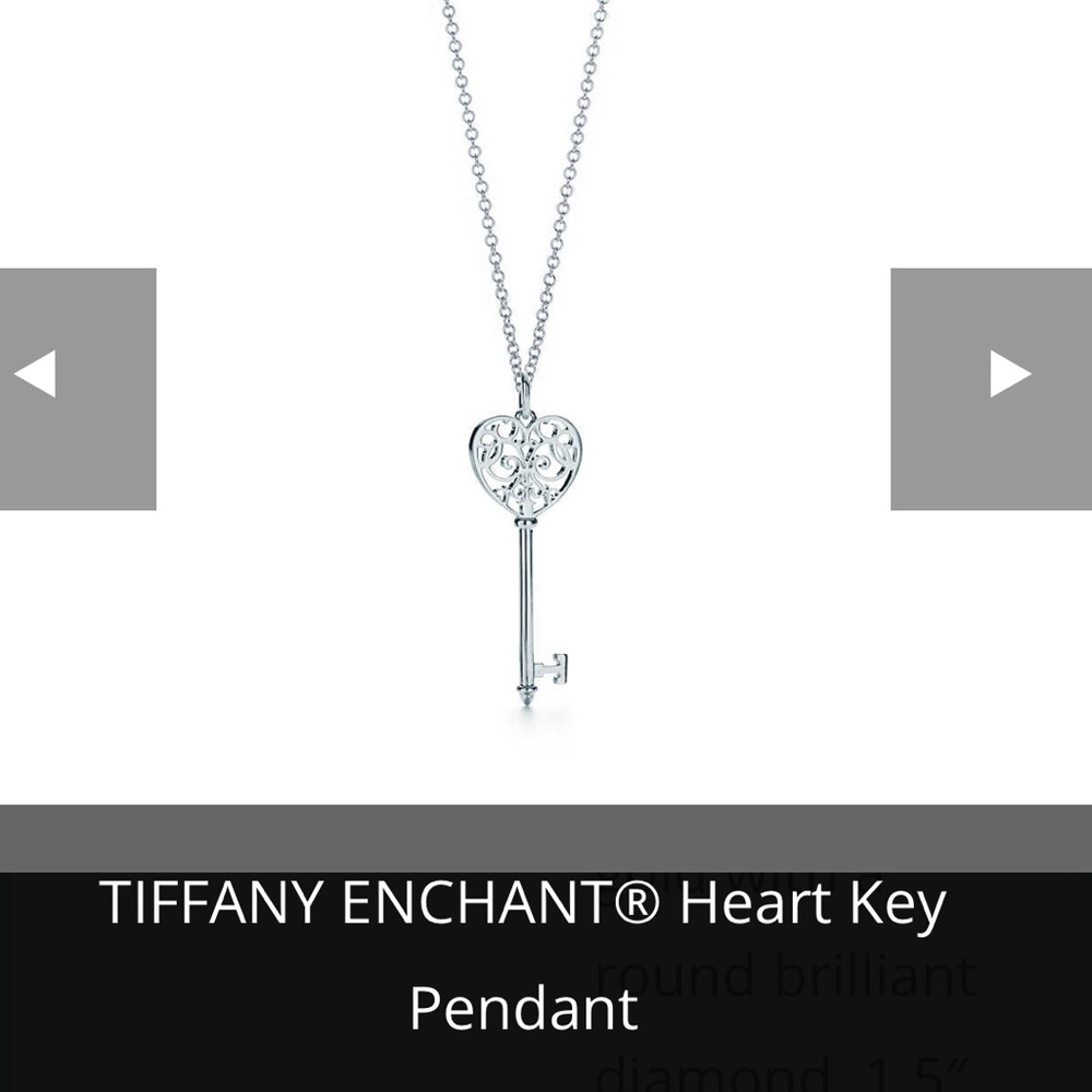 Tiffany & Co Enchant Heart Key Necklace